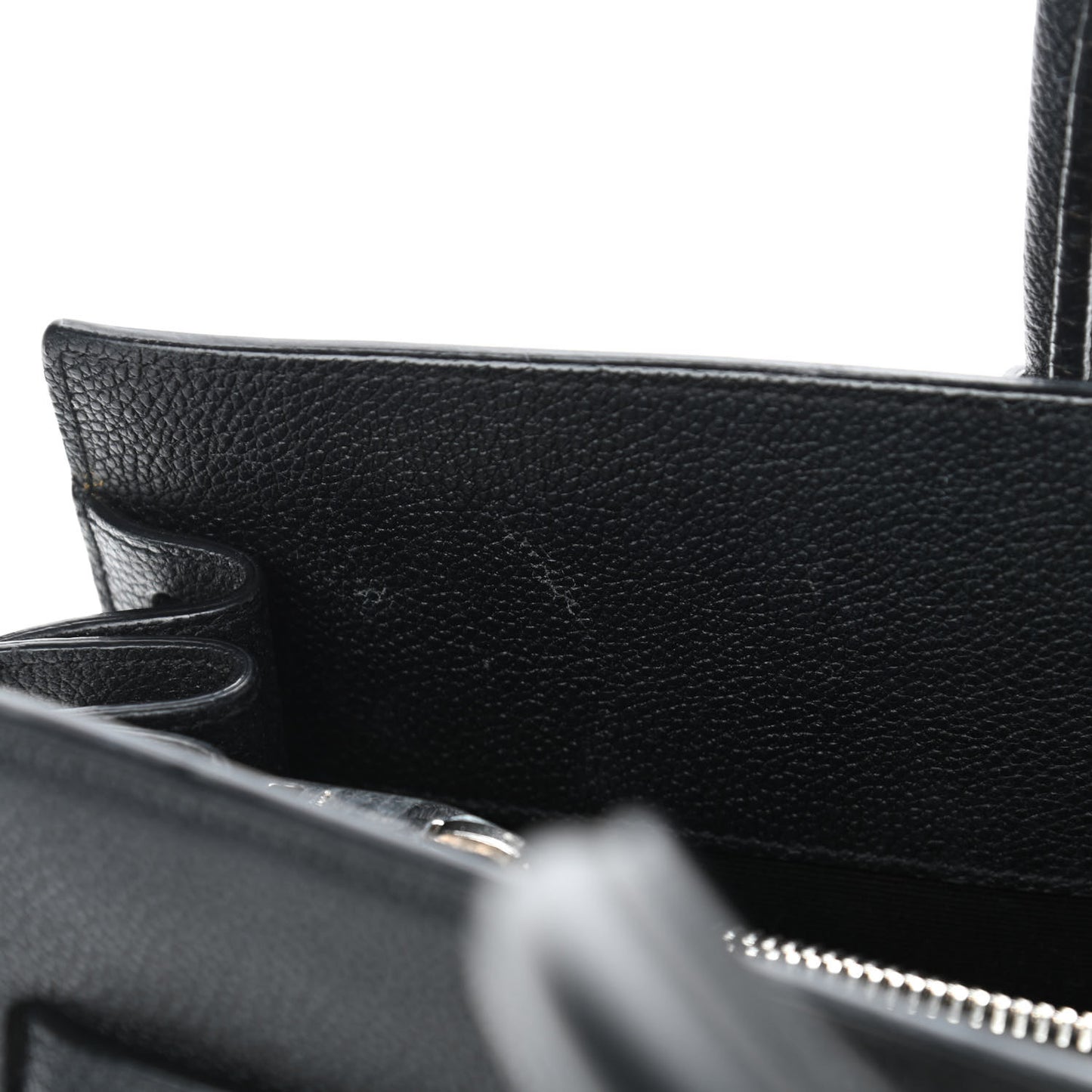 Grained Calfskin Small Sac De Jour Black