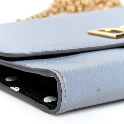 Dolce & Gabbana Dauphine Wallet On Chain Light Blue 8 of 11