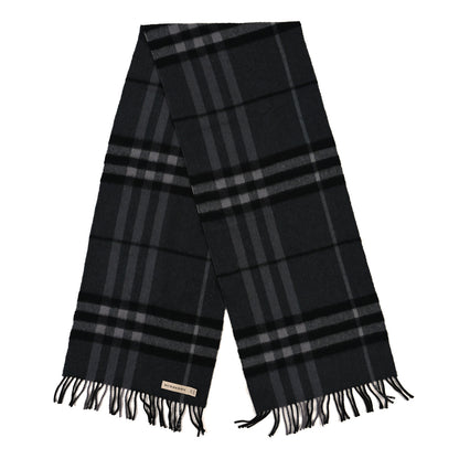 Burberry Cashmere Giant Check Scarf Grey 2 of 3