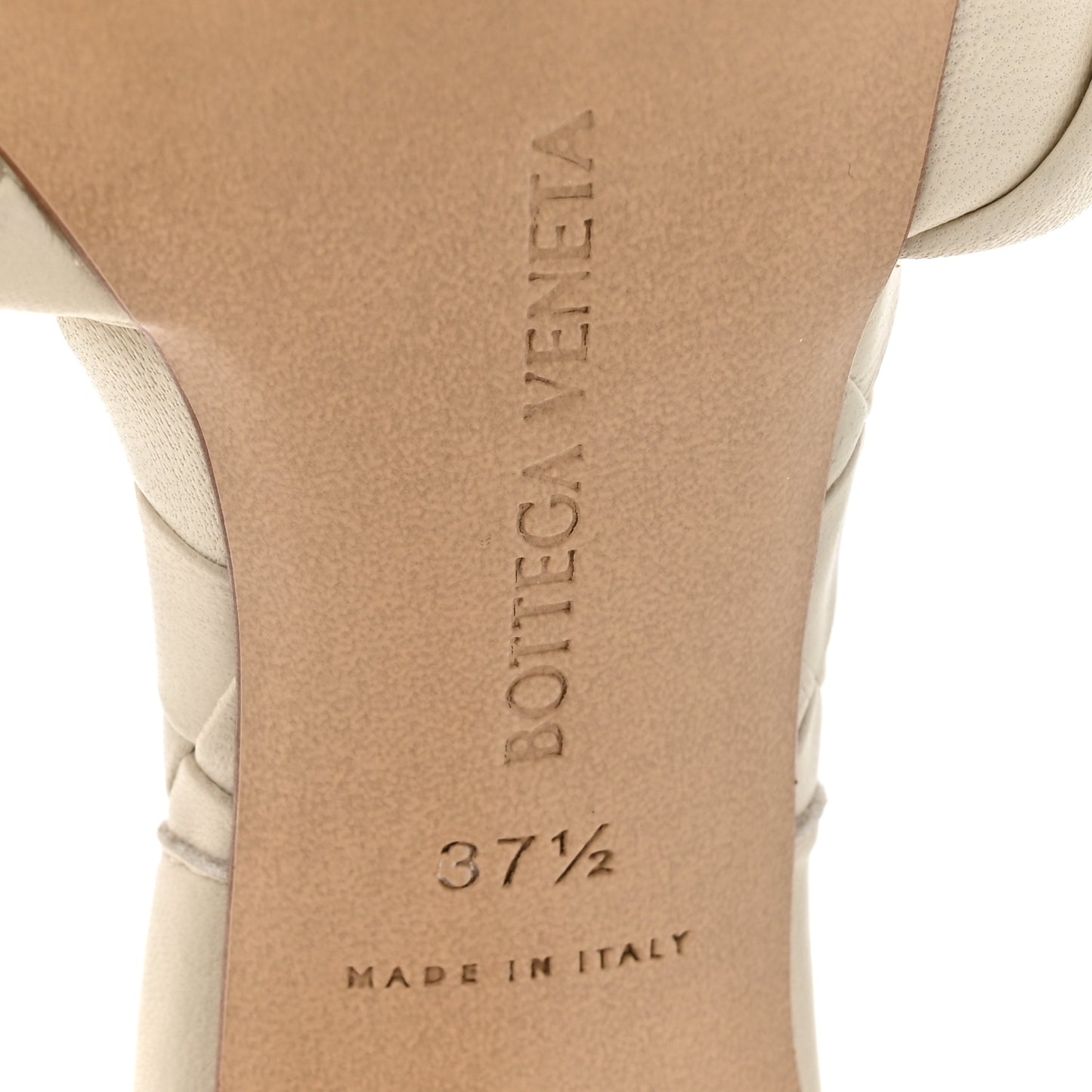Nappa Maxi Intrecciato Lido Mule Sandals 37.5 Wax