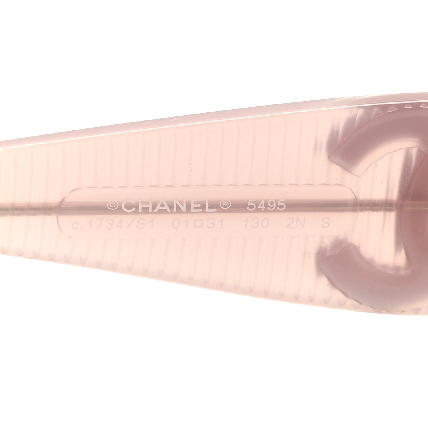 Chanel Acetate Shield Sunglasses 5495 Light Pink 5 of 8