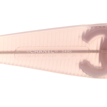 Chanel Acetate Shield Sunglasses 5495 Light Pink 5 of 8