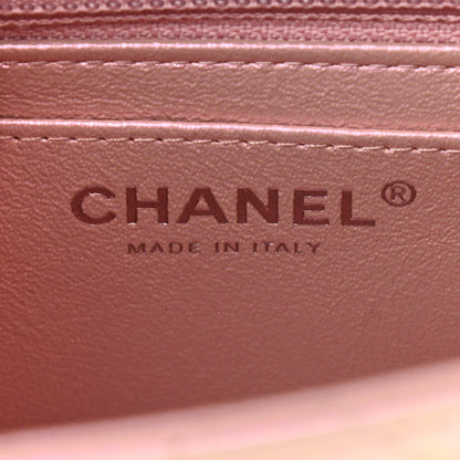 Chanel Iridescent Lambskin Quilted Mini Square Flap Pink 6 of 9