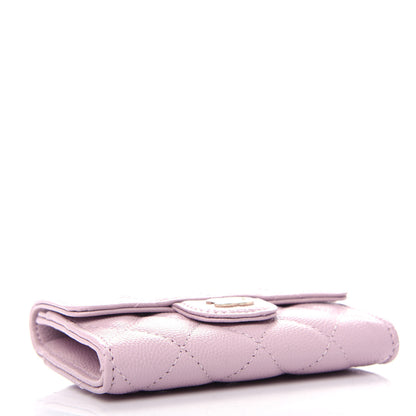 Chanel Caviar Quilted Flap Card Holder Wallet Light Pink 4 of 9