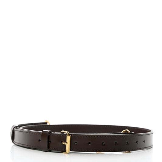 Calfskin Adjustable Speedy Bandouliere Shoulder Strap Brown