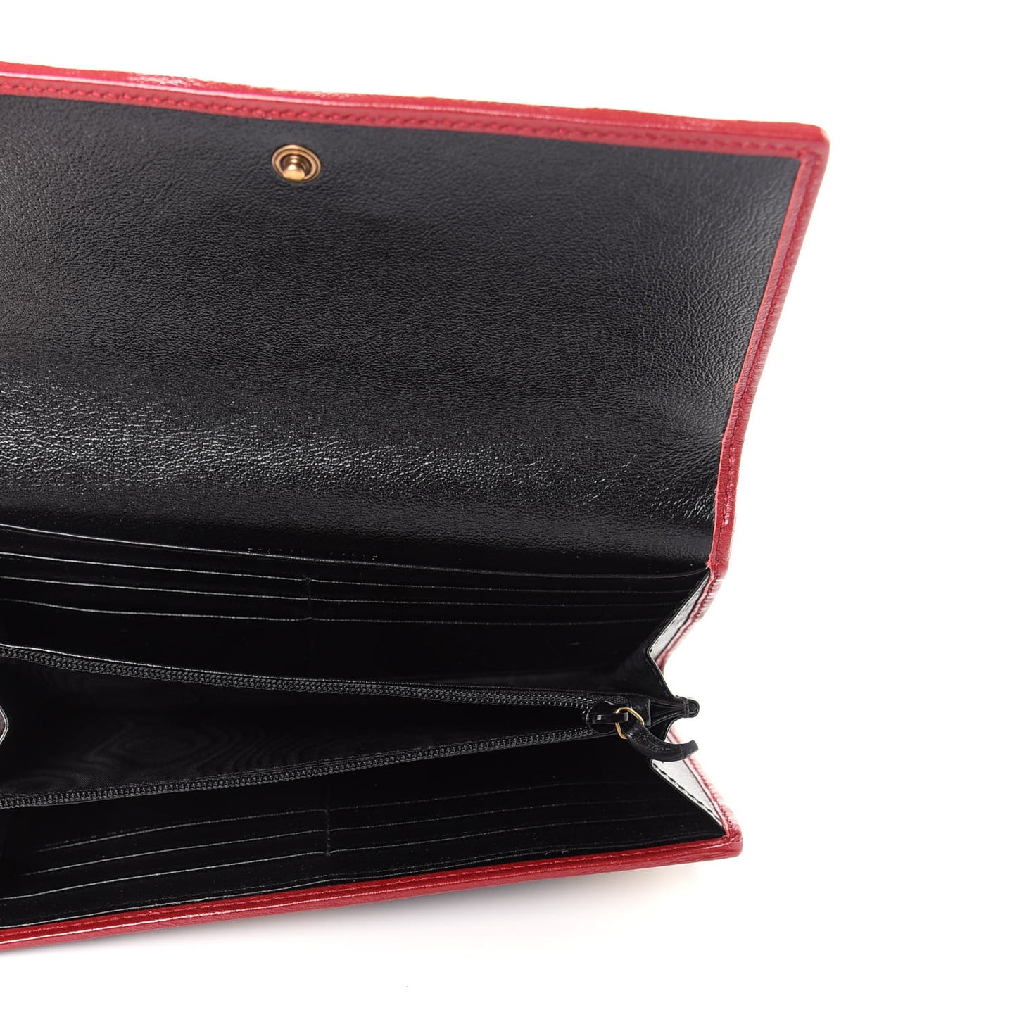 Azalea Calfskin Matelasse Diagonal Patchwork Torchon GG Marmont Continental Wallet Black Beige Romantic Cerise