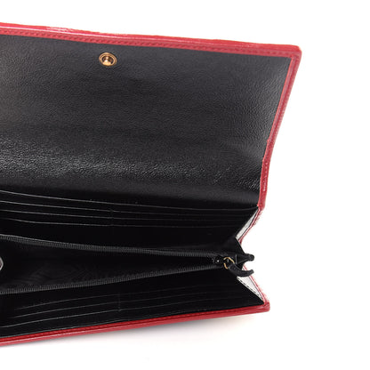 Gucci Azalea Calfskin Matelasse Diagonal Patchwork Torchon GG Marmont Continental Wallet Black Beige Romantic Cerise 5 of 8