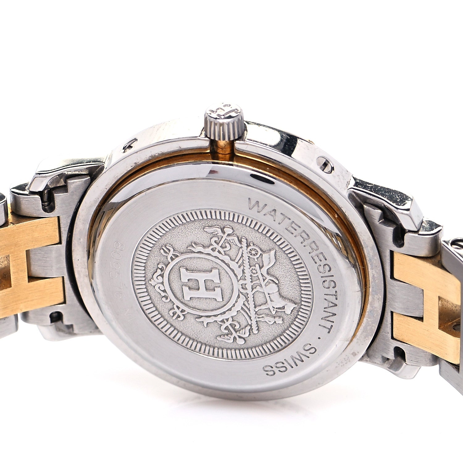Hermes Stainless Steel 24mm Clipper Quartz Watch Gold 4 of 5