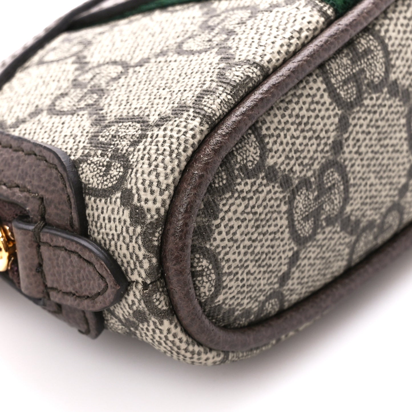 GG Supreme Monogram Web Ophidia Dome Key Pouch Beige New Acero