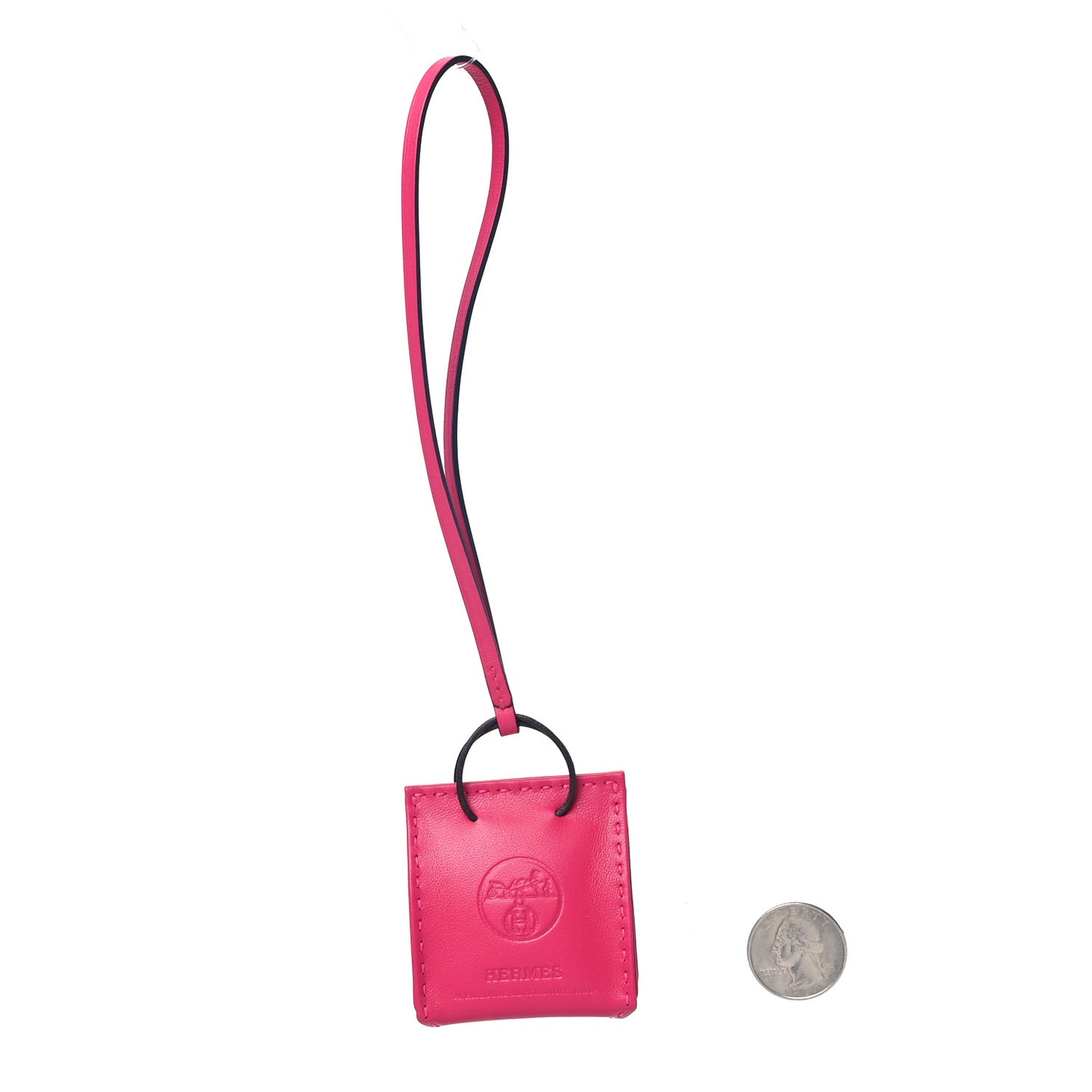 Milo Lambskin Swift Shopping Bag Charm Rose Mexico