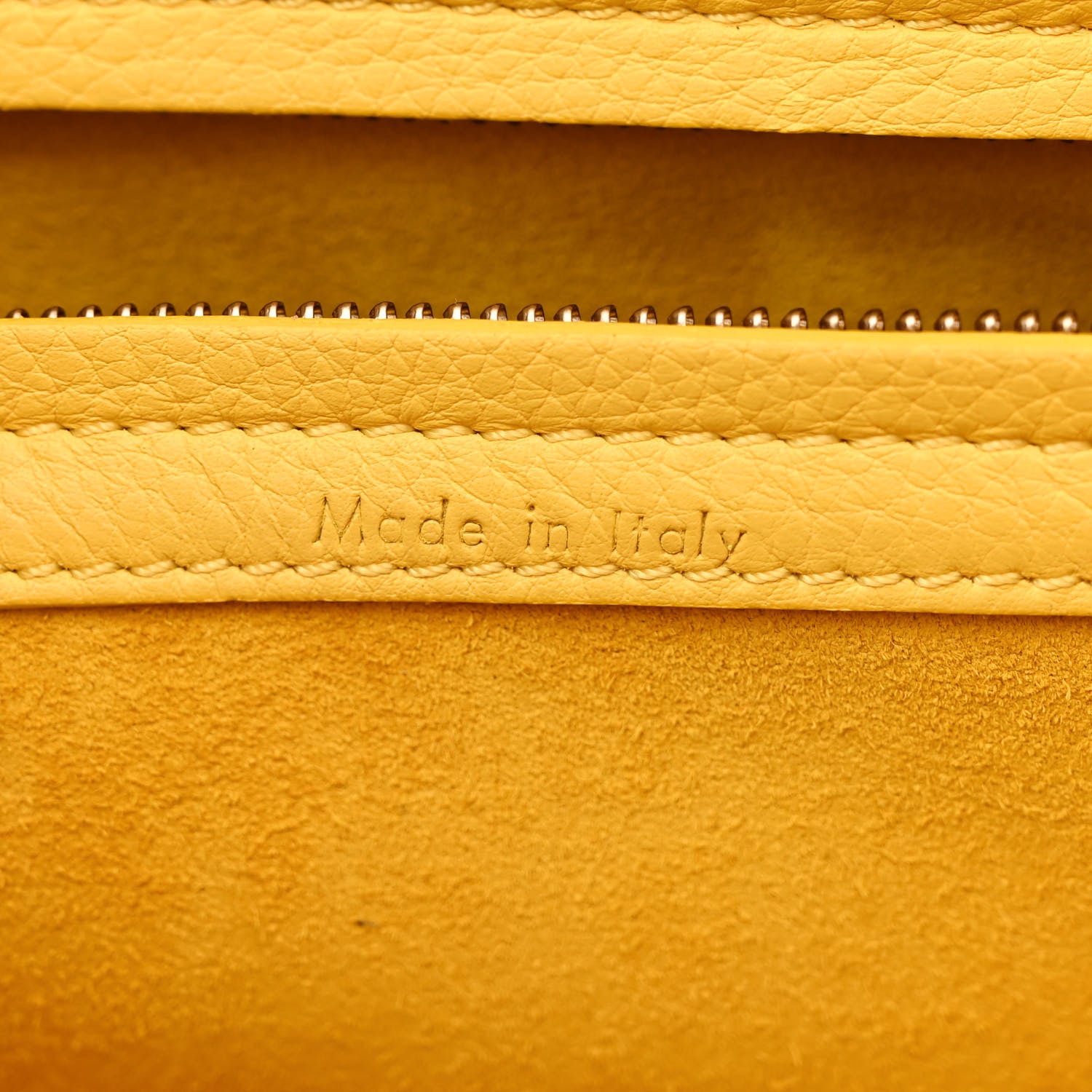 Celine Grained Calfskin Medium Phantom Luggage Yellow 6 of 10