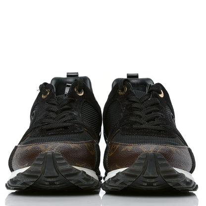 Louis Vuitton Suede Monogram Run Away Sneakers 38 Black 2 of 5