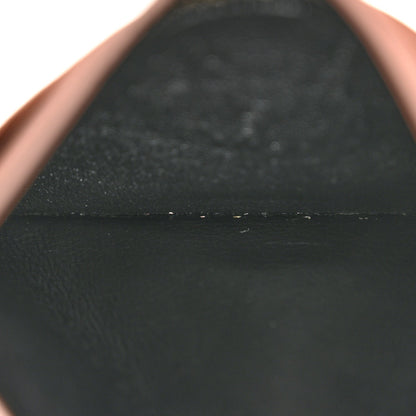 Saint Laurent Grain De Poudre Matelasse Chevron Monogram Credit Card Case Pale Pink 5 of 12