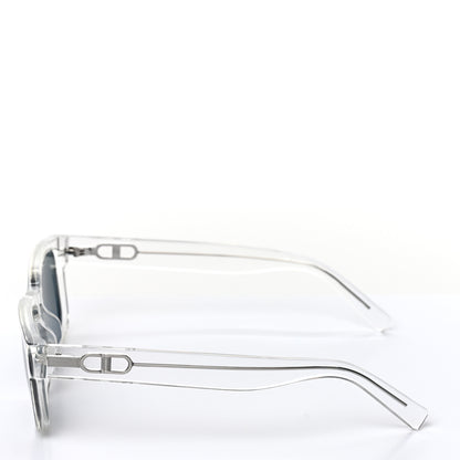 Christian Dior Acetate Mirrored Oblique CD Link Rectangular Sunglasses S1U Crystal 3 of 7