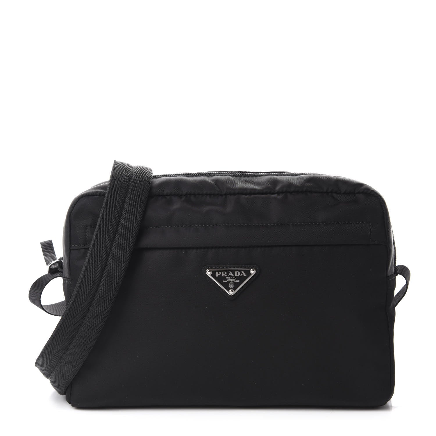 Prada Nylon Tessuto Messenger Bag Black 1 of 11