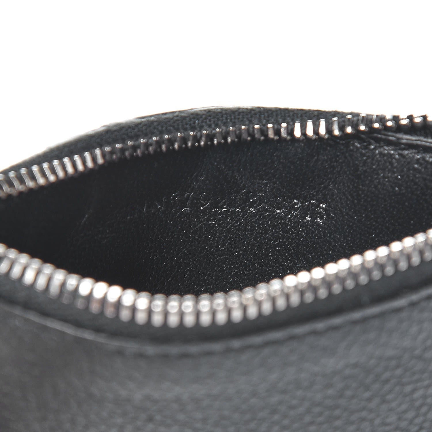 Saint Laurent Grained Calfskin 5 Fragments Zip Pouch Card Holder Black 6 of 8