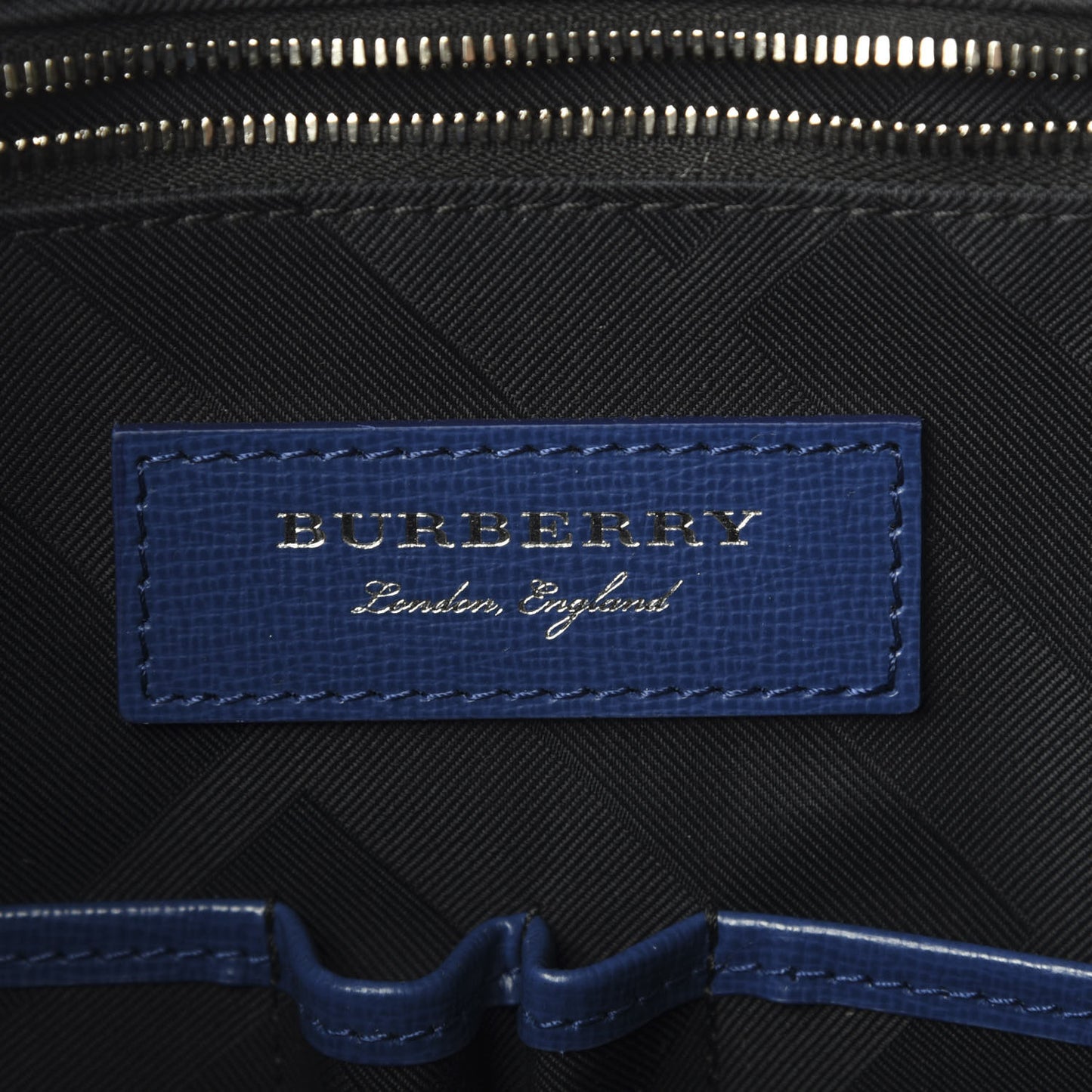 Textured Calfskin Barrow Briefcase Deep Blue