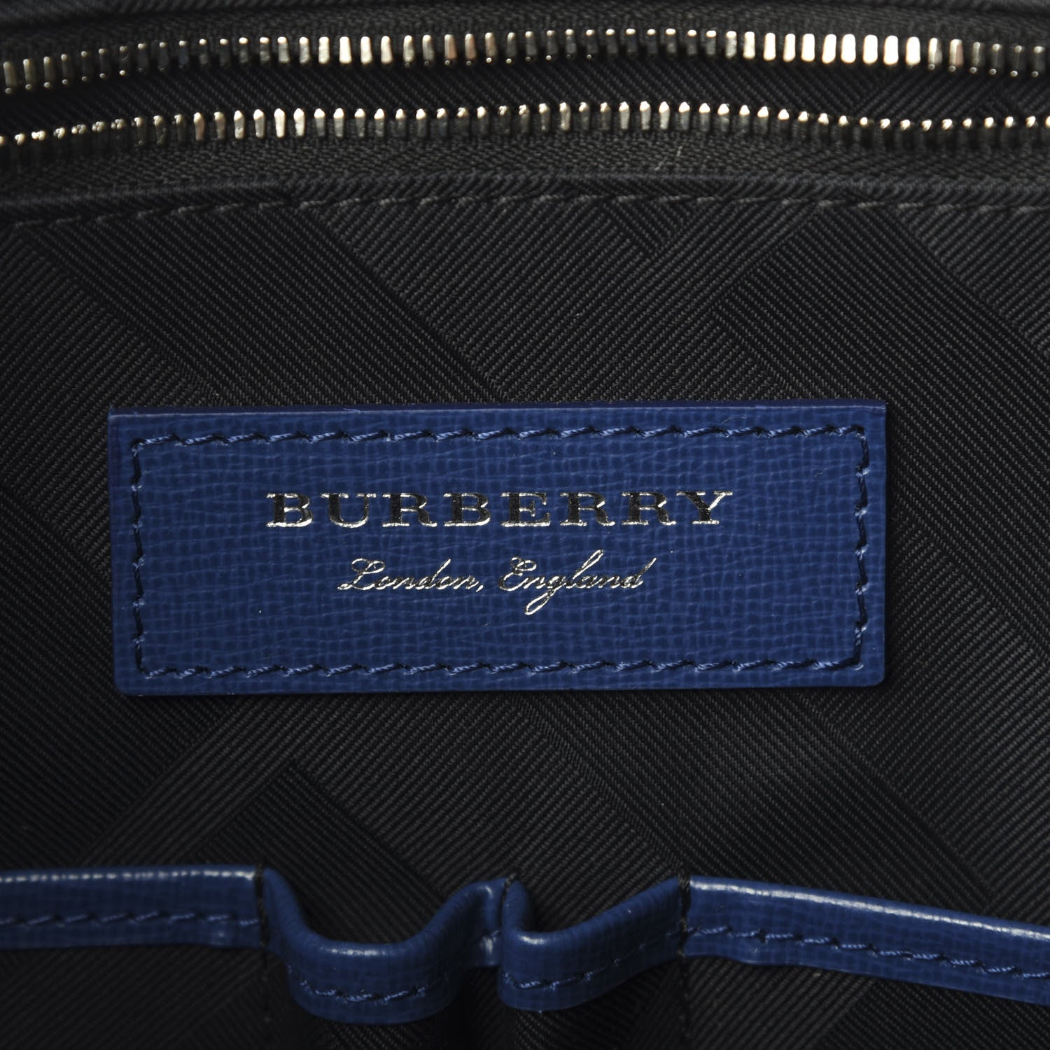 Burberry Textured Calfskin Barrow Briefcase Deep Blue 6 of 9