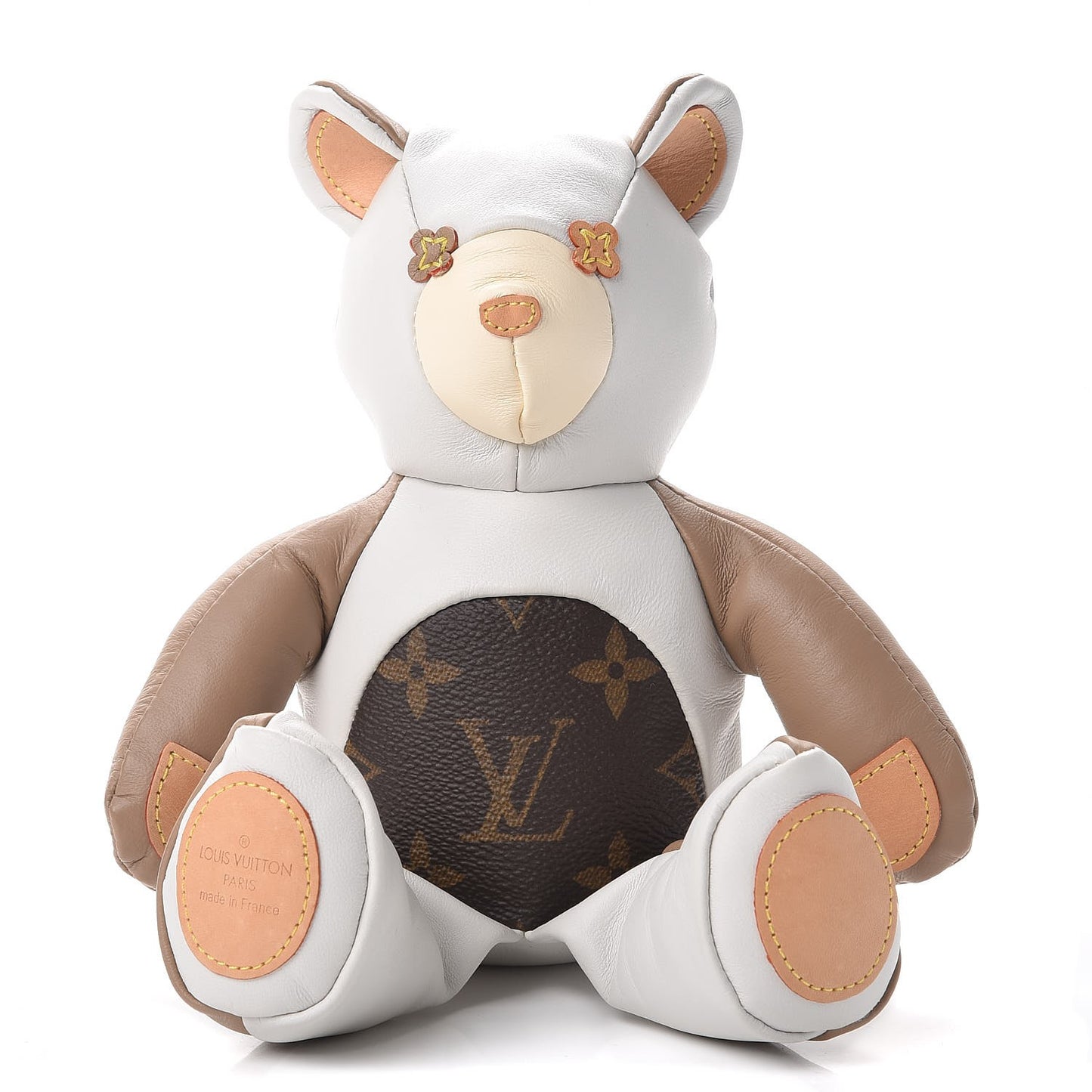 Calfskin Monogram Doudou Louis Bear Beige