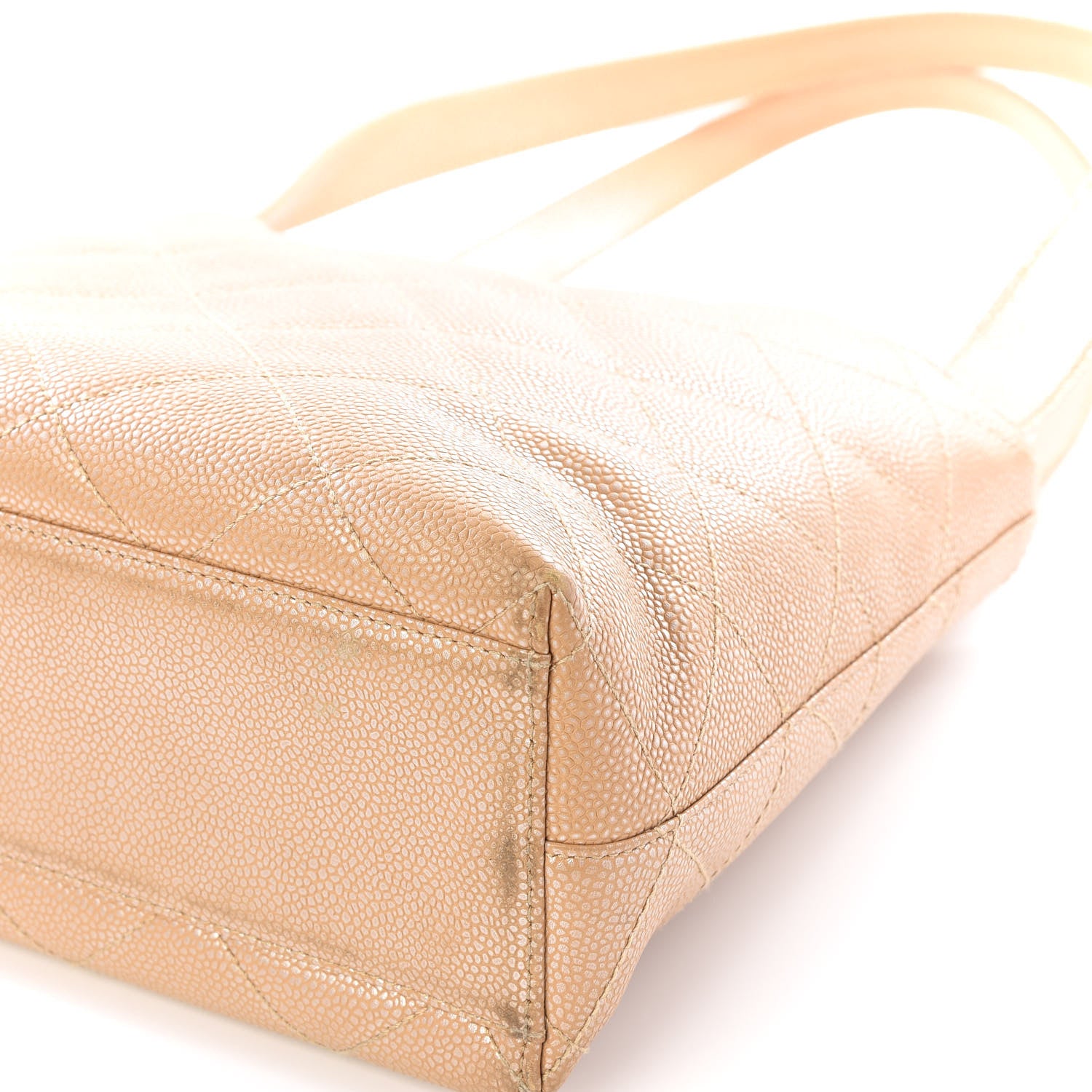Chanel Metallic Caviar Quilted Shoulder Bag Beige 8 of 11