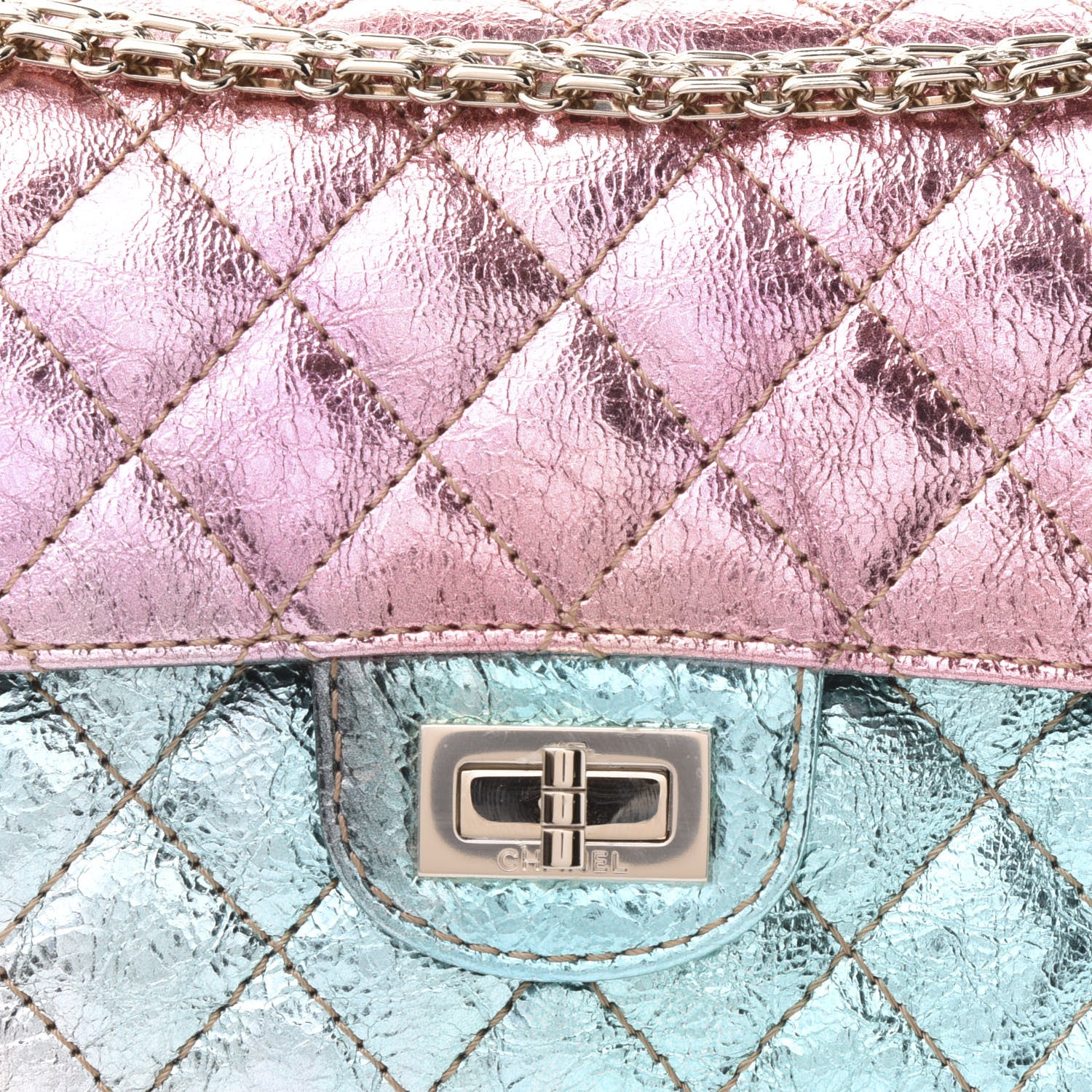 Chanel Metallic Goatskin Quilted Mini 2.55 Reissue Flap Multicolor 7 of 10