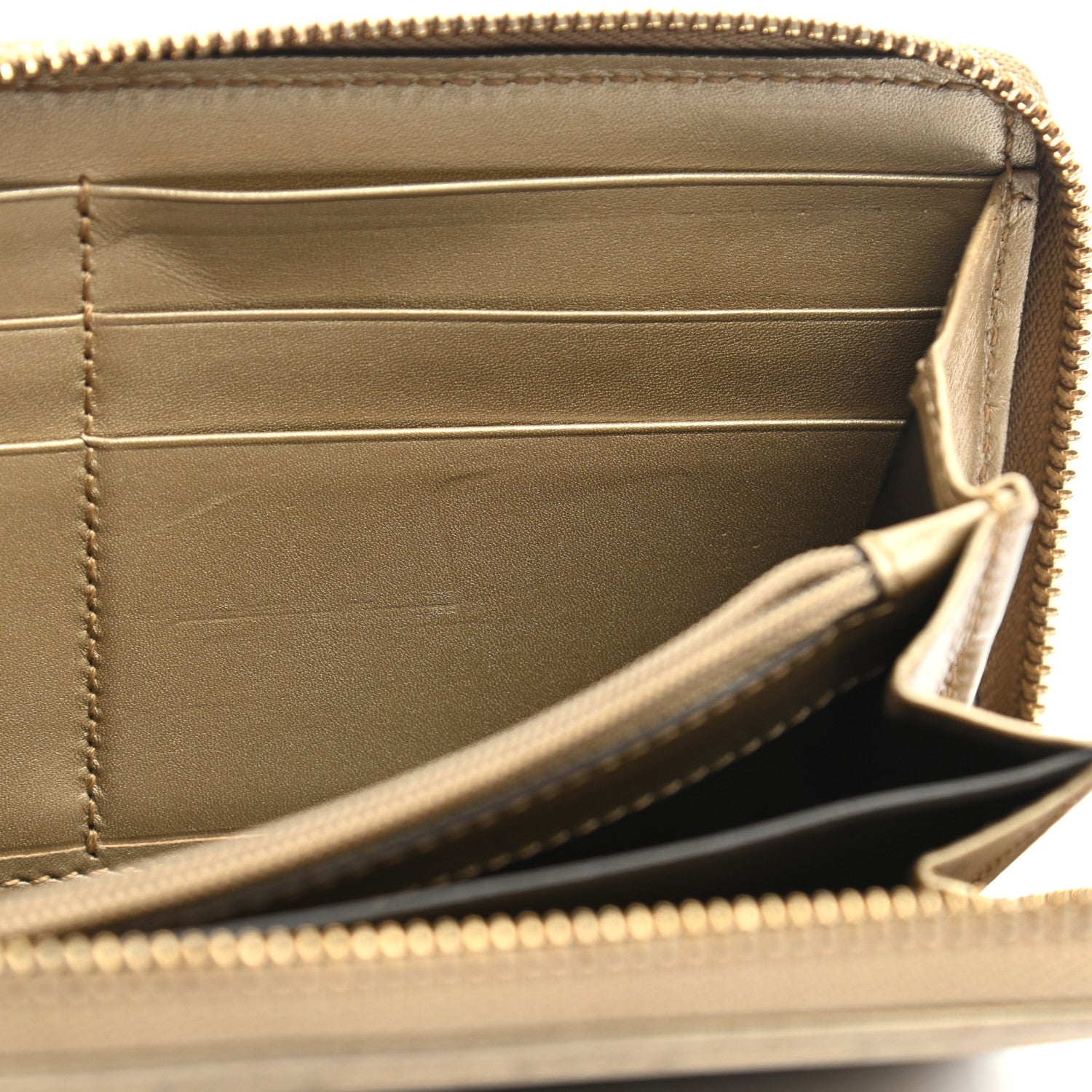 Gucci Imprime Monogram GG Pierce Zip Around Wallet Gold 14 of 14