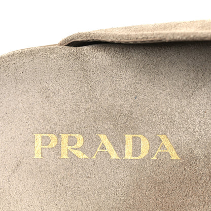 Prada Suede Scamosciato Triangle Logo Mules 36 Deserto 9 of 11