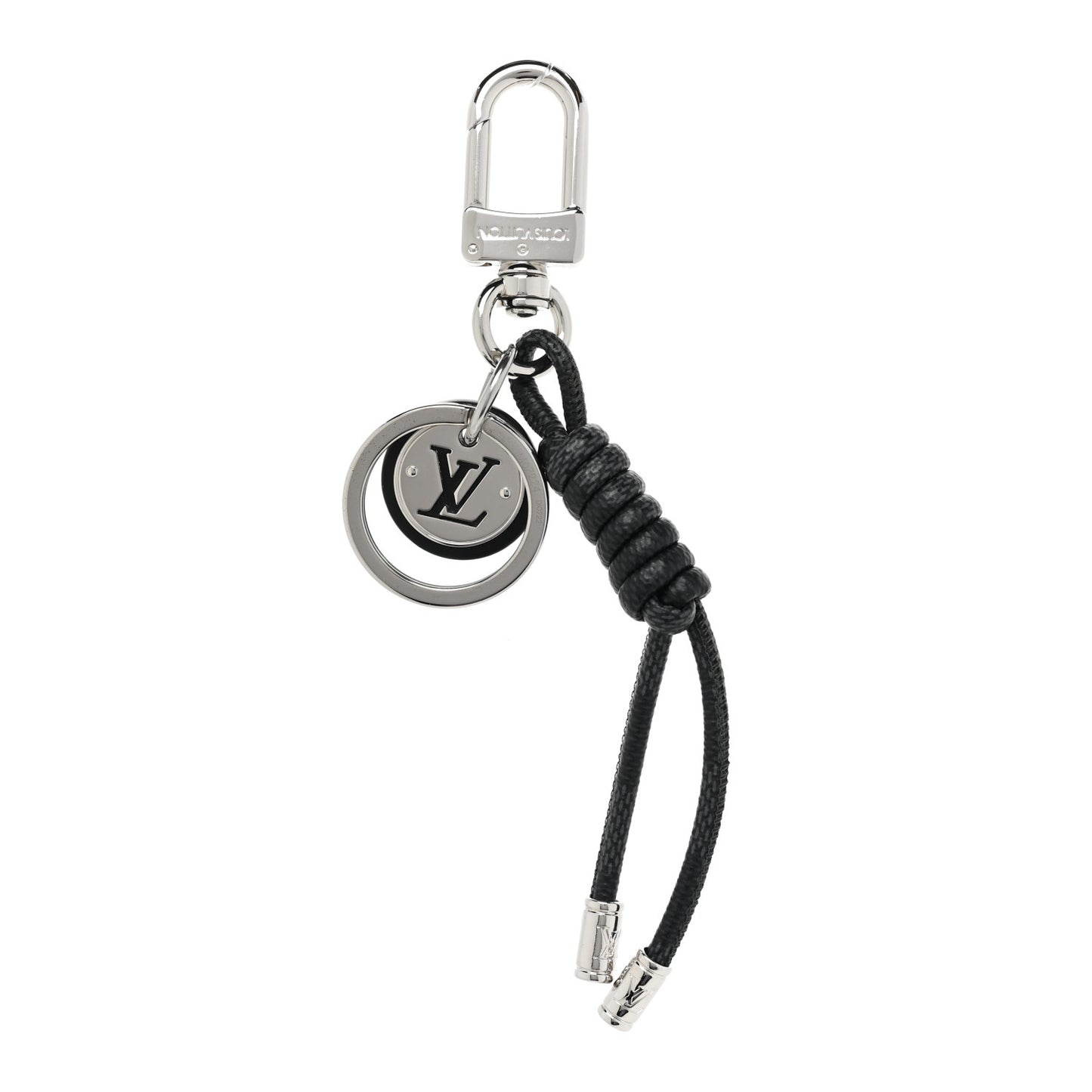Palladium Damier Graphite Rope Bag Charm Key Holder