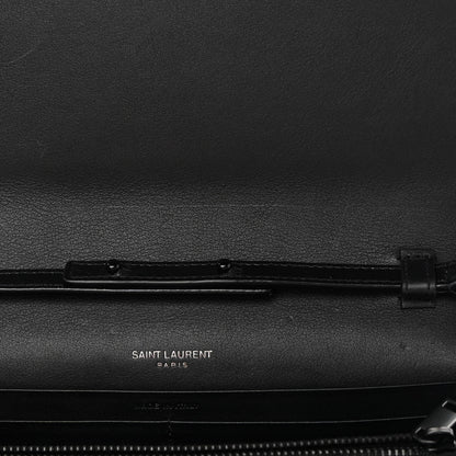Saint Laurent Grain De Poudre Medium Classic Monogram Multicolor Graphic Print Chain Wallet Black 11 of 14