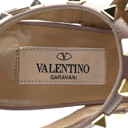 Valentino Garavani Patent Nappa Rockstud Ankle Strap 100mm Pumps 35 Black Poudre 7 of 9