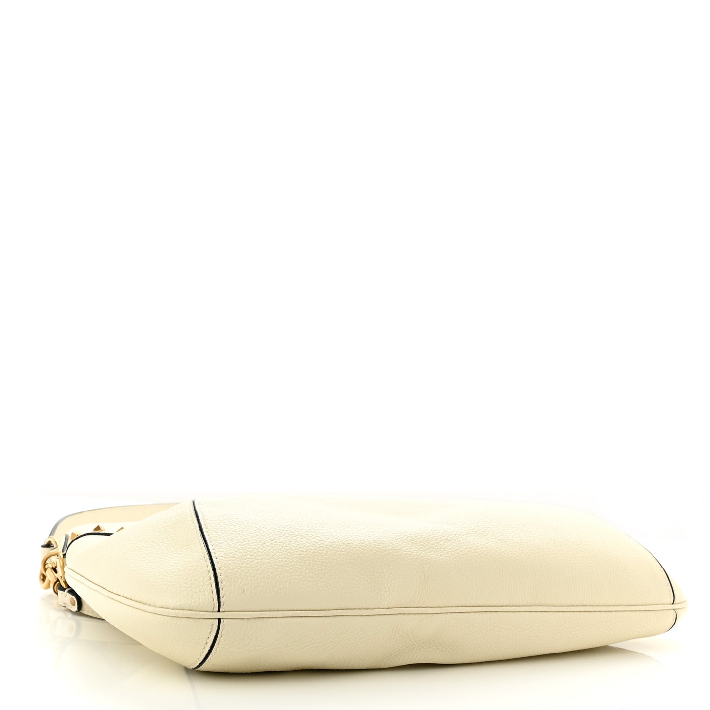 Grained Calfskin Medium Twinkle Studs Hobo White