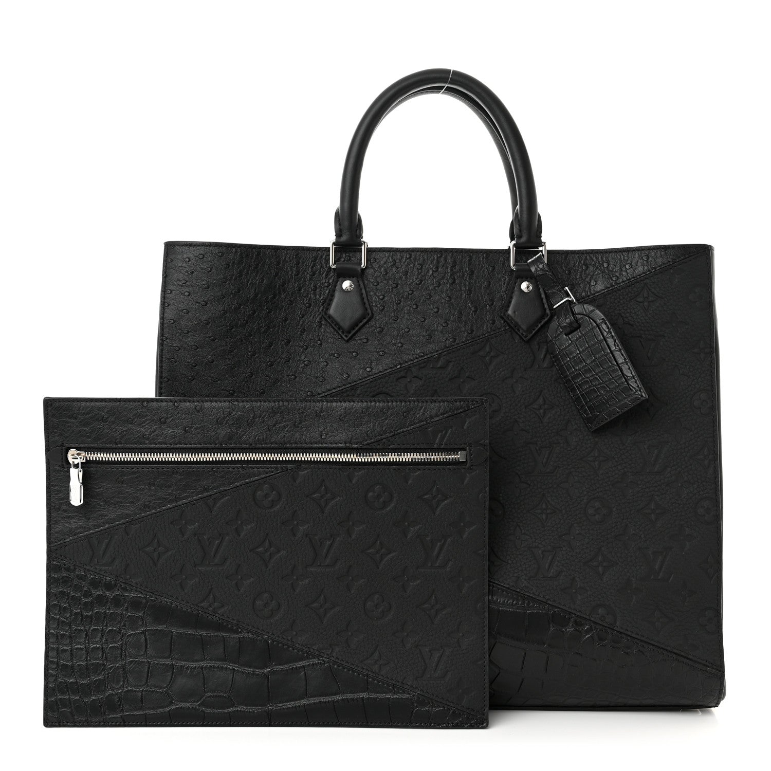 Louis Vuitton Ostrich Crocodile Empreinte Monogram Grand Sac 1 of 14