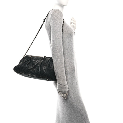 Chanel Iridescent Calfskin Quilted Relax CC Bowler Bag Black 2 of 10