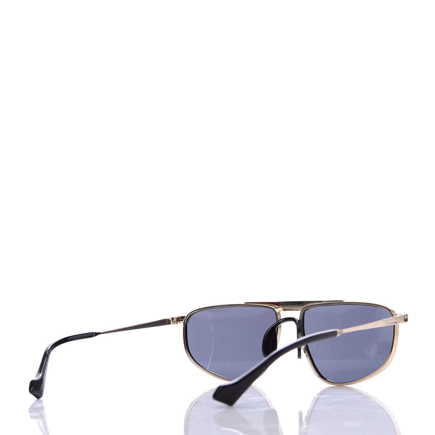 Metal Mens Squared Aviator Sunglasses GG0841S Gold