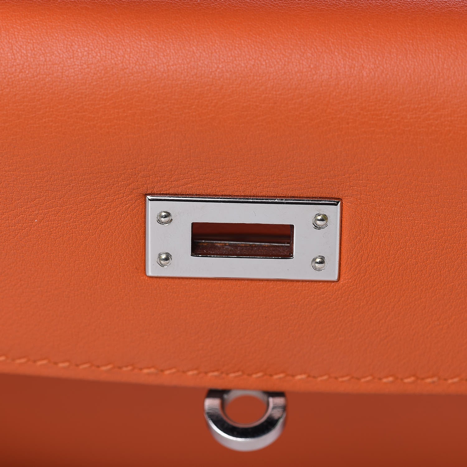 Hermes Swift Kelly Pochette Clutch Orange 21 of 23