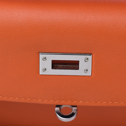 Hermes Swift Kelly Pochette Clutch Orange 21 of 23