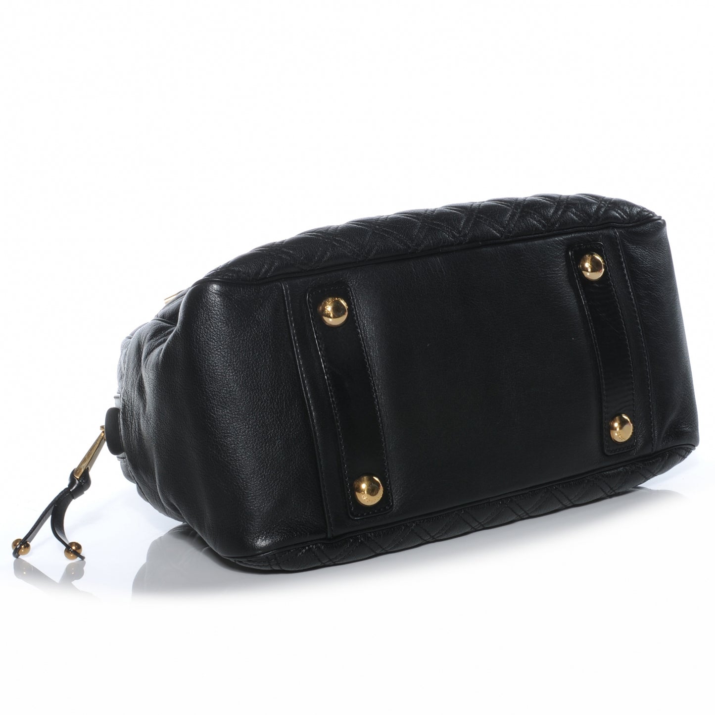 Leather Quilted Ursula Bowler Black