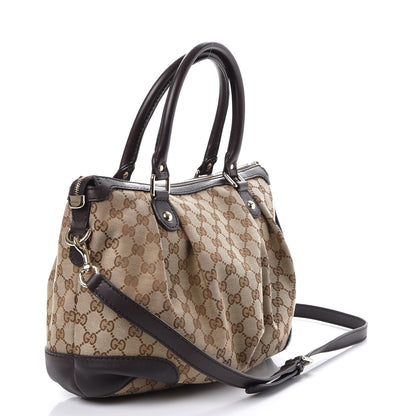 Gucci Monogram Medium Sukey Top Handle Dark Brown 4 of 8