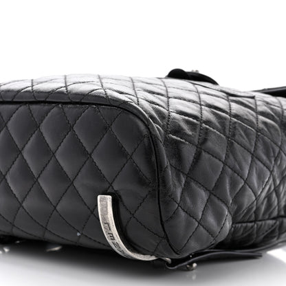 Chanel Glazed Calfskin Quilted Large Salzburg Backpack Black 11 of 12