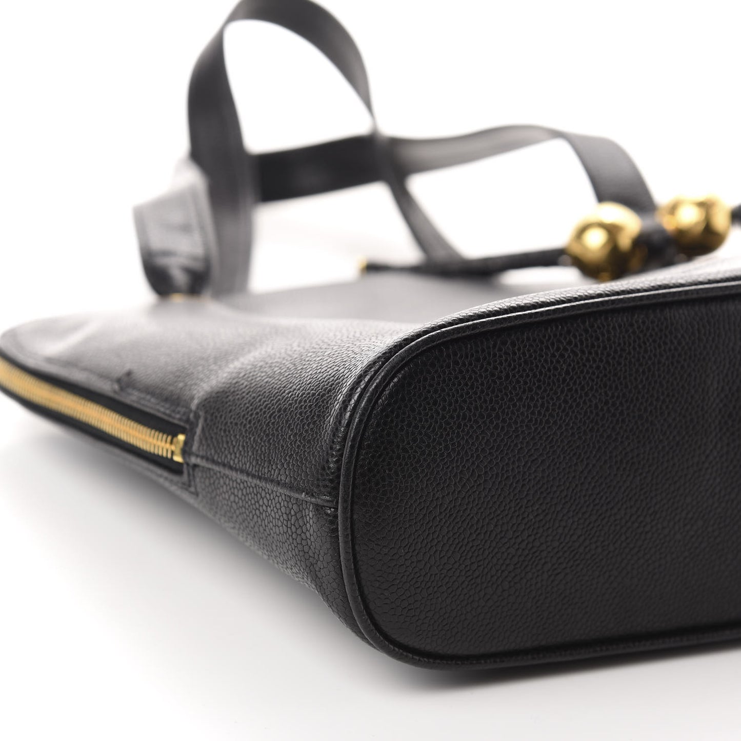Caviar Large CC Shoulder Bag Black