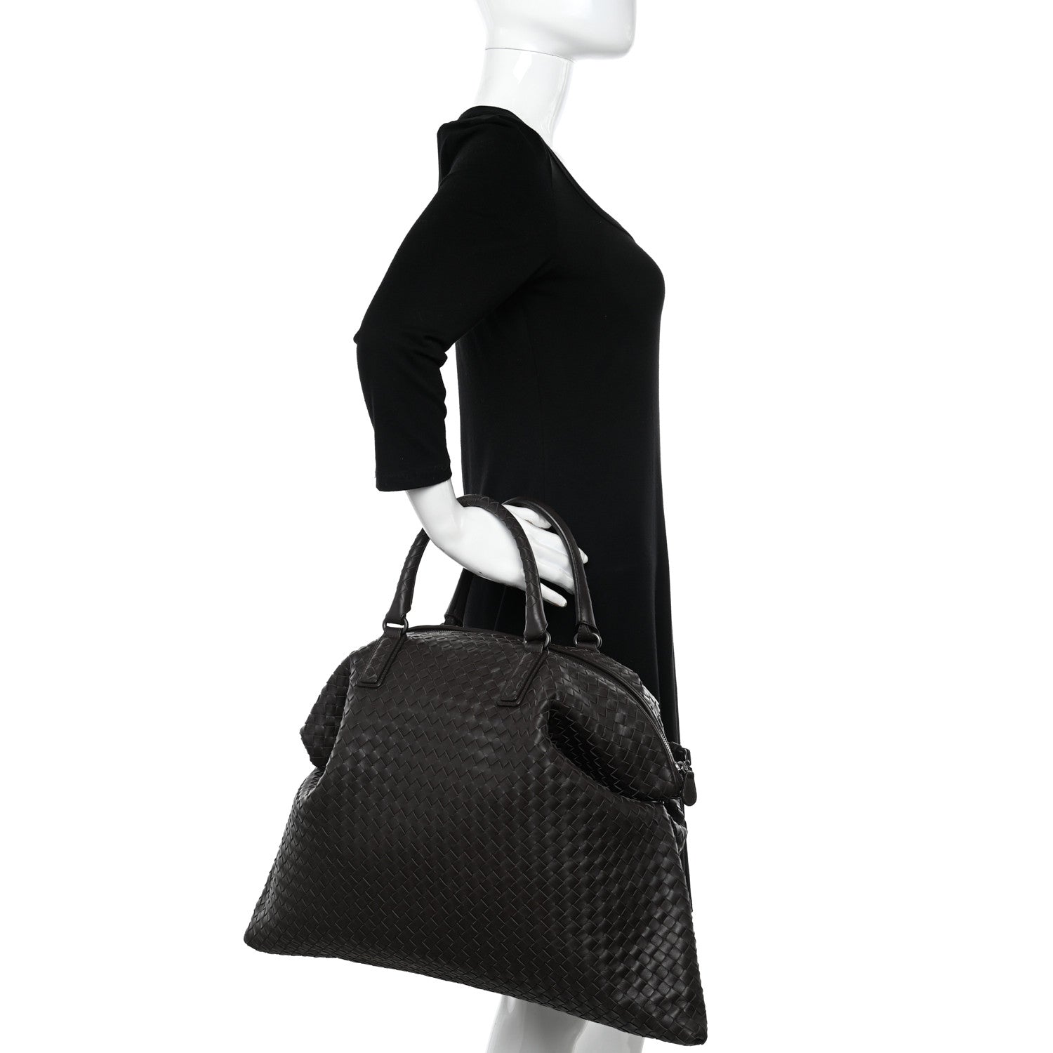 Bottega Veneta Nappa Intrecciato Maxi Convertible Tote Ebano 2 of 10