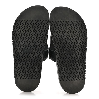 Hermes Calfskin Womens Empire Sandals 36.5 Black 6 of 9