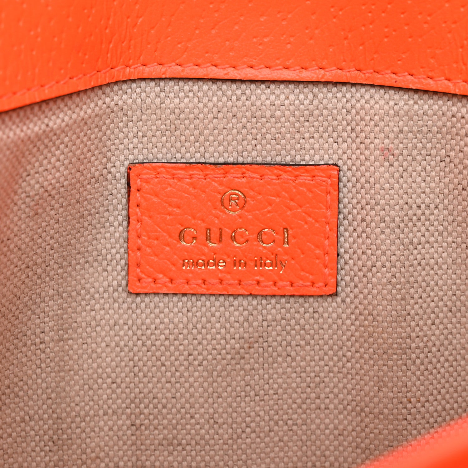 Gucci GG Supreme Monogram Web Small Ophidia Belt Bag Beige Ebony Orange Fluo 6 of 10