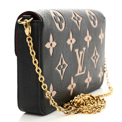 Louis Vuitton Empreinte Monogram Giant Felicie Pochette Black Beige 3 of 12