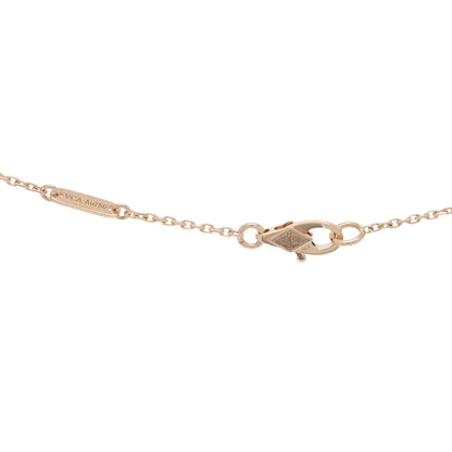 Van Cleef & Arpels 18K Rose Gold Carnelian Sweet Alhambra Pendant Necklace 4 of 5