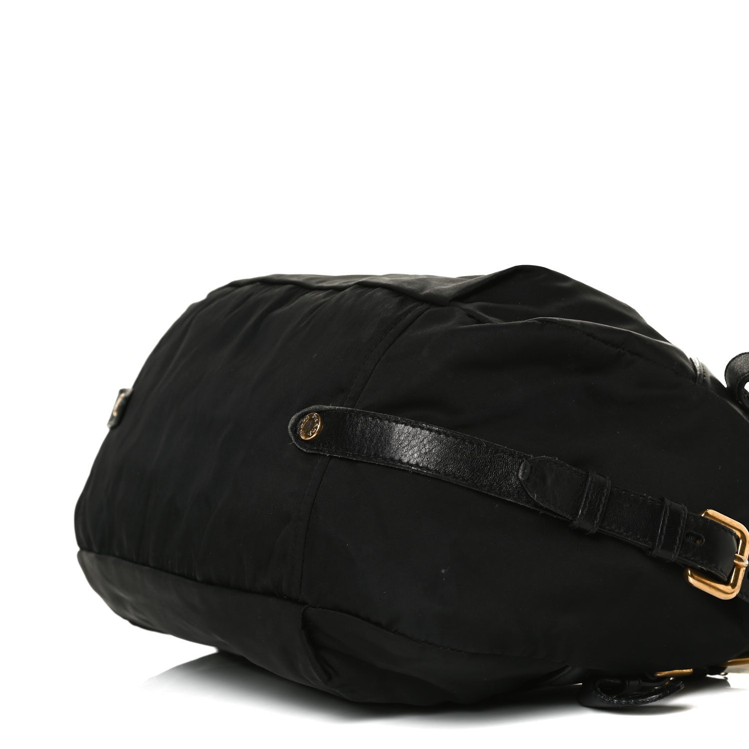 Prada Tessuto Nylon Jacquard Logo Aviator Satchel Black 11 of 17