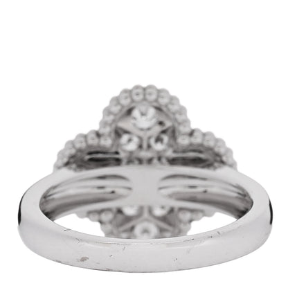Van Cleef & Arpels 18K White Gold Diamond Vintage Alhambra Ring 50 5.25 4 of 6