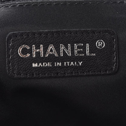 Chanel Sequin Striped Mademoiselle Tote Black Silver 6 of 9