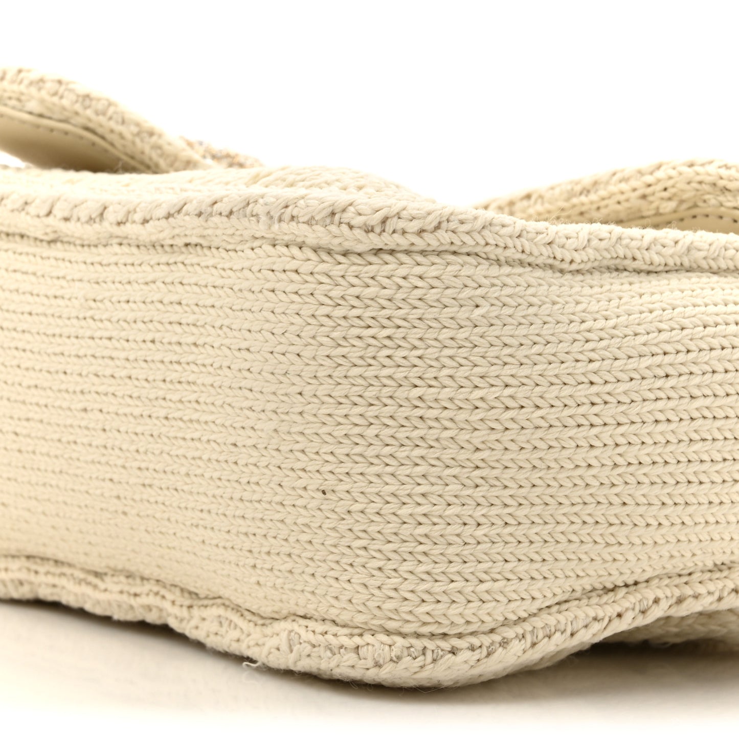 Knitted Wool Crystal Small GG Marmont Shoulder Bag Ivory