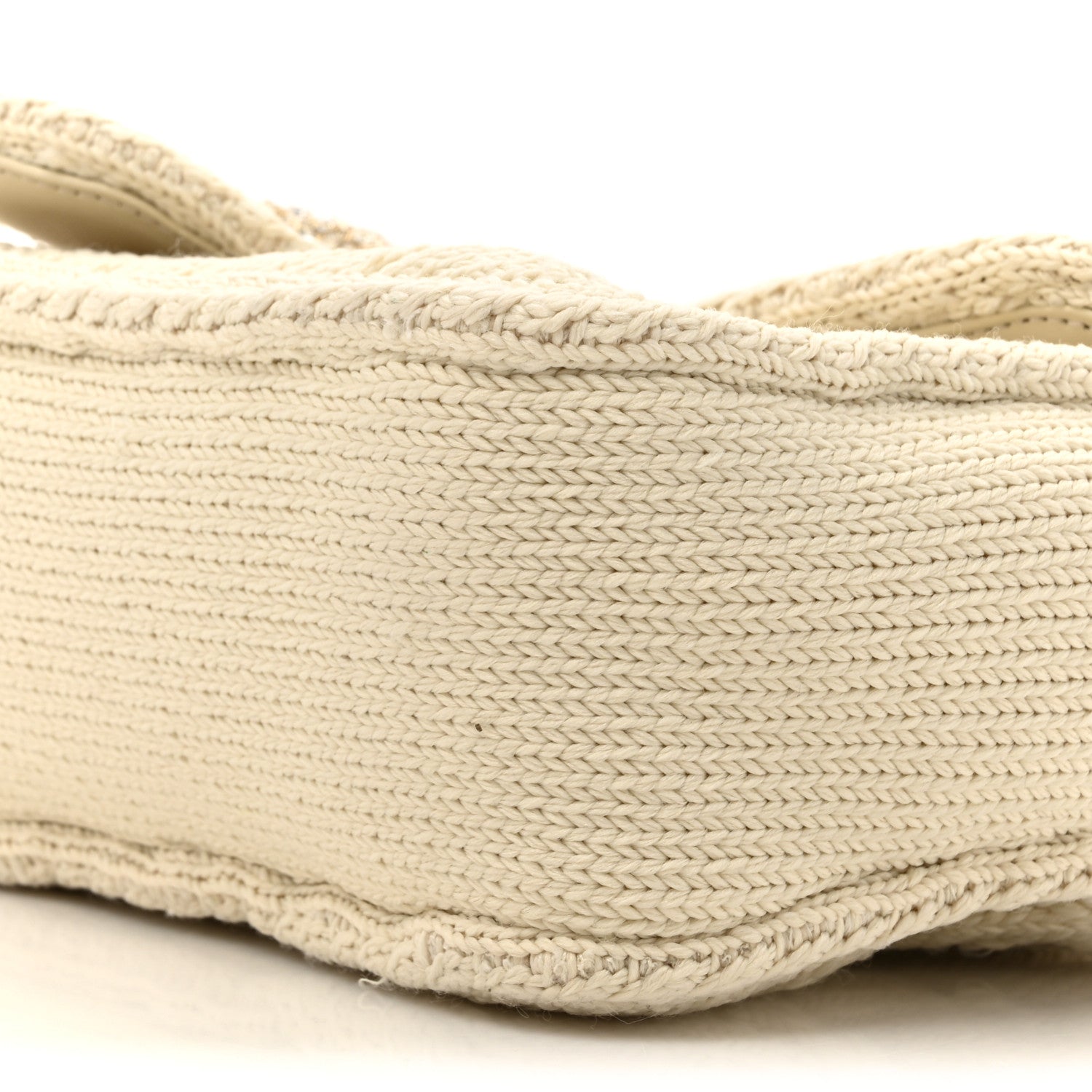 Gucci Knitted Wool Crystal Small GG Marmont Shoulder Bag Ivory 8 of 9